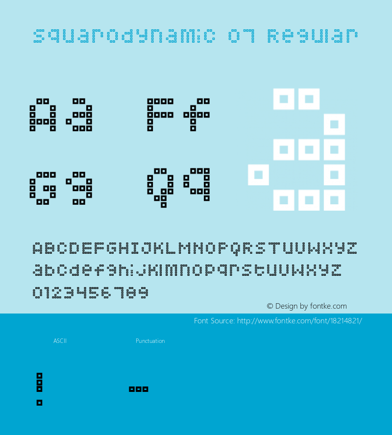 Squarodynamic 07 Regular Macromedia Fontographer 4.1.3 3/18/02 Font Sample