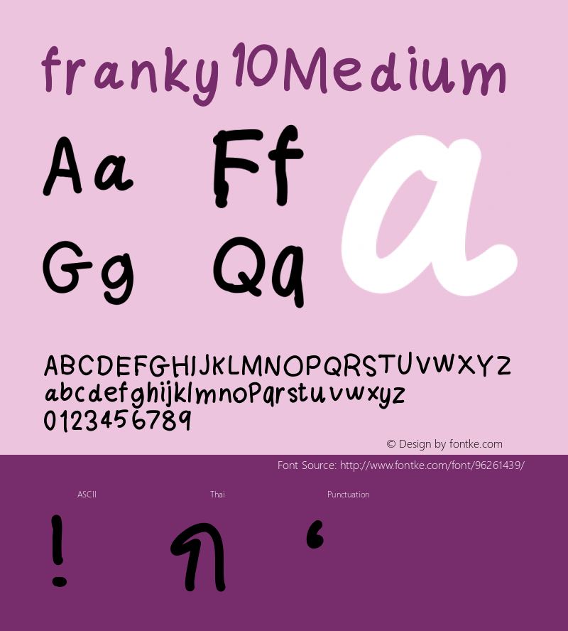franky Version 001.000 Font Sample