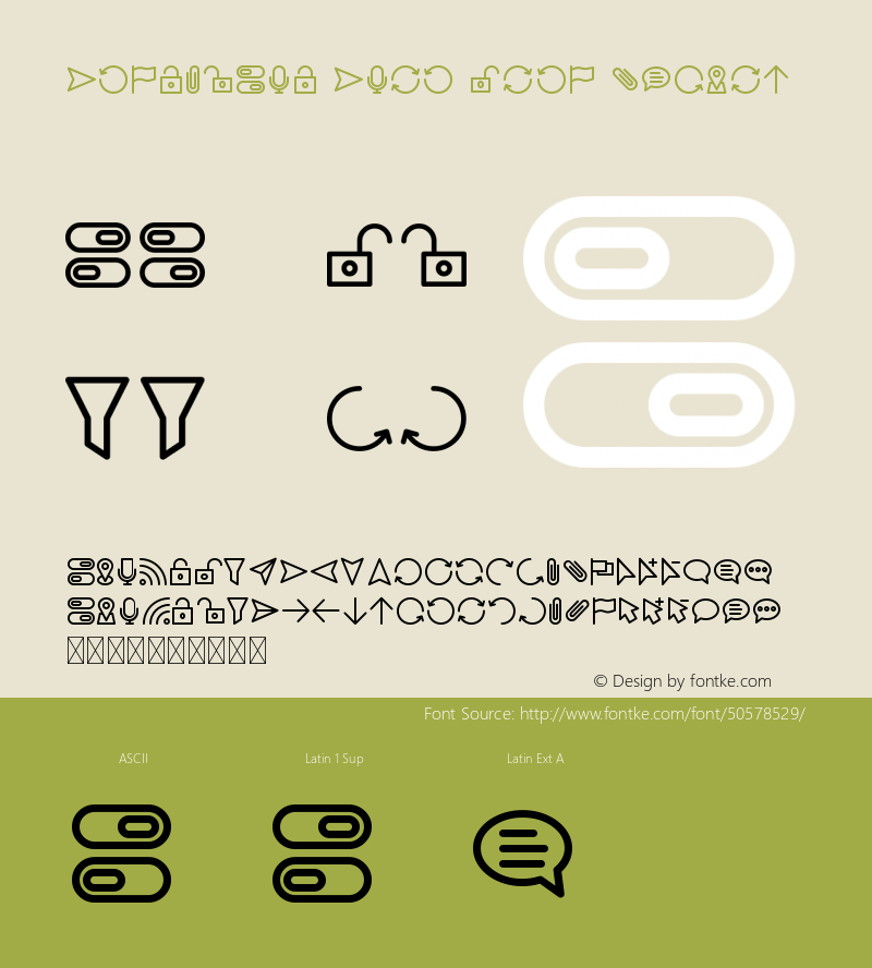 Interface Icon Font Symbol Version 1.002;Fontself Maker 3.4.0 Font Sample
