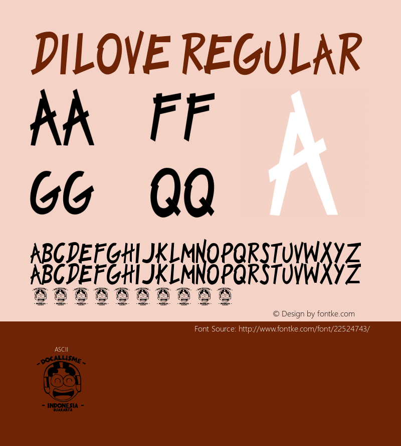 DILOVE Version 1.0 Font Sample