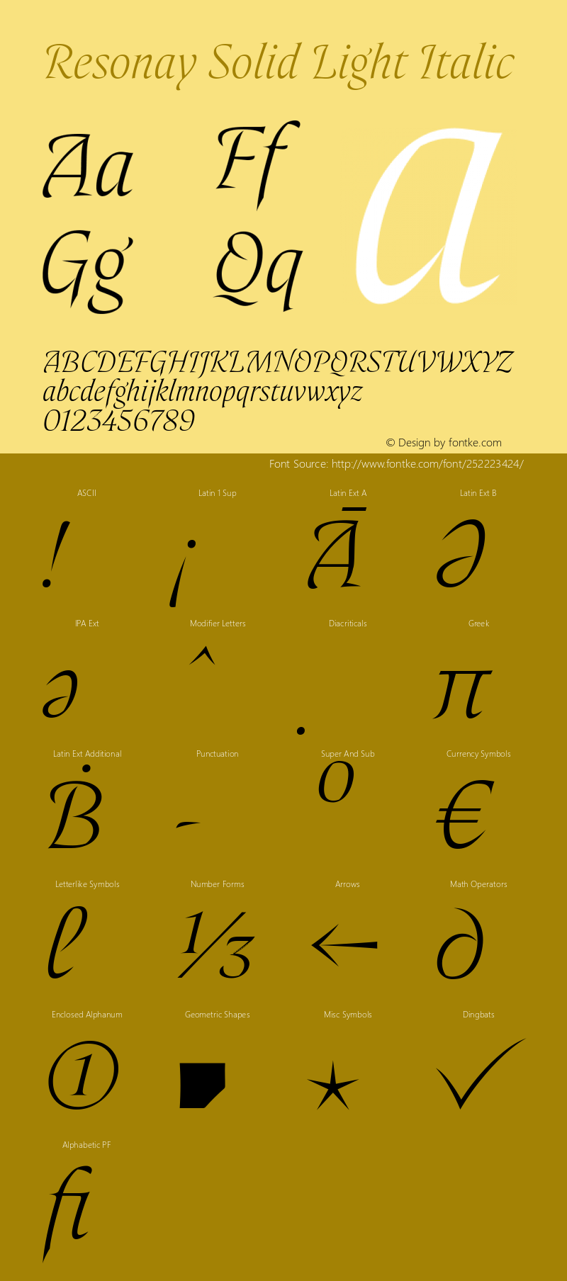 Resonay Solid Light Italic Version 2.000图片样张