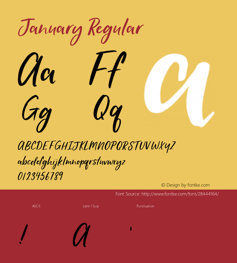 JanuaryRegular Version 1.002;Fontself Maker 3.0.2 Font Sample