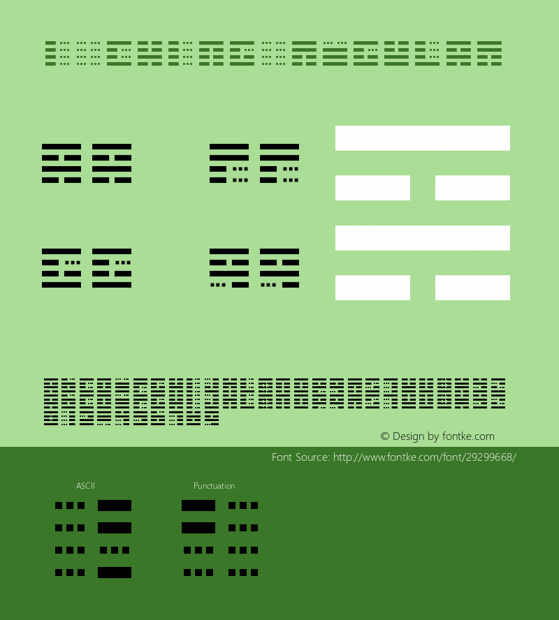 I Ching Regular Version 1.0 Font Sample