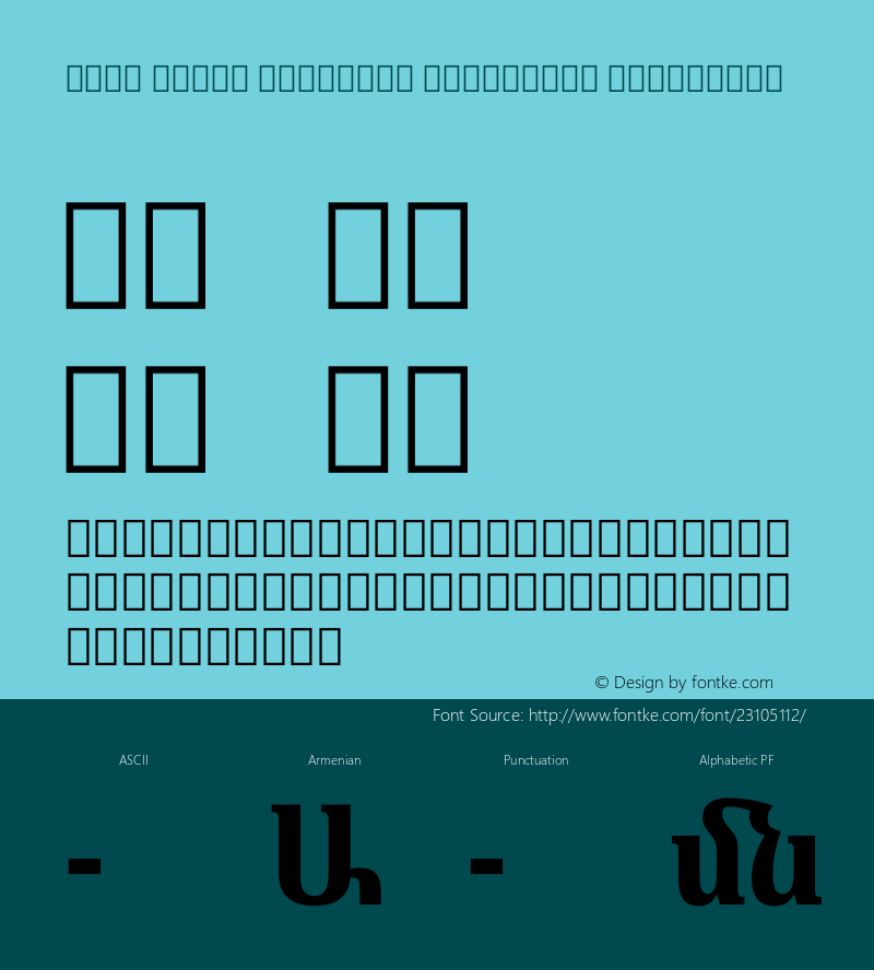 Noto Serif Armenian Condensed Extra Version 1.901 Font Sample