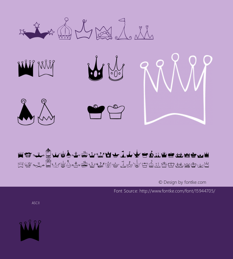 Crowns ☞ 1.000;com.myfonts.easy.outsidetheline.crowns.crowns.wfkit2.version.37bZ Font Sample