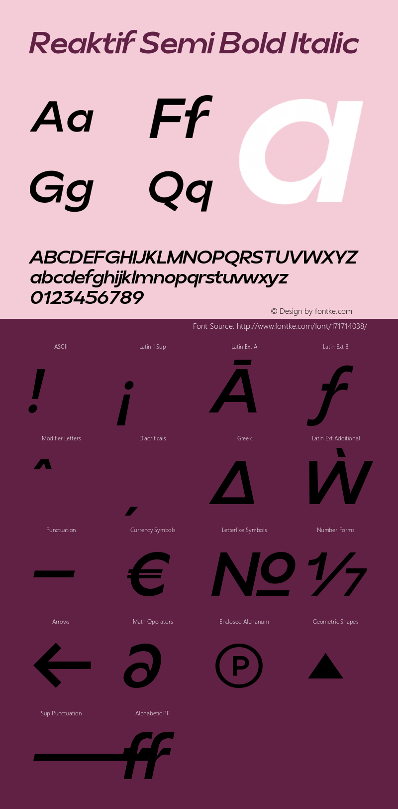 Reaktif Semi Bold Italic 1.000图片样张