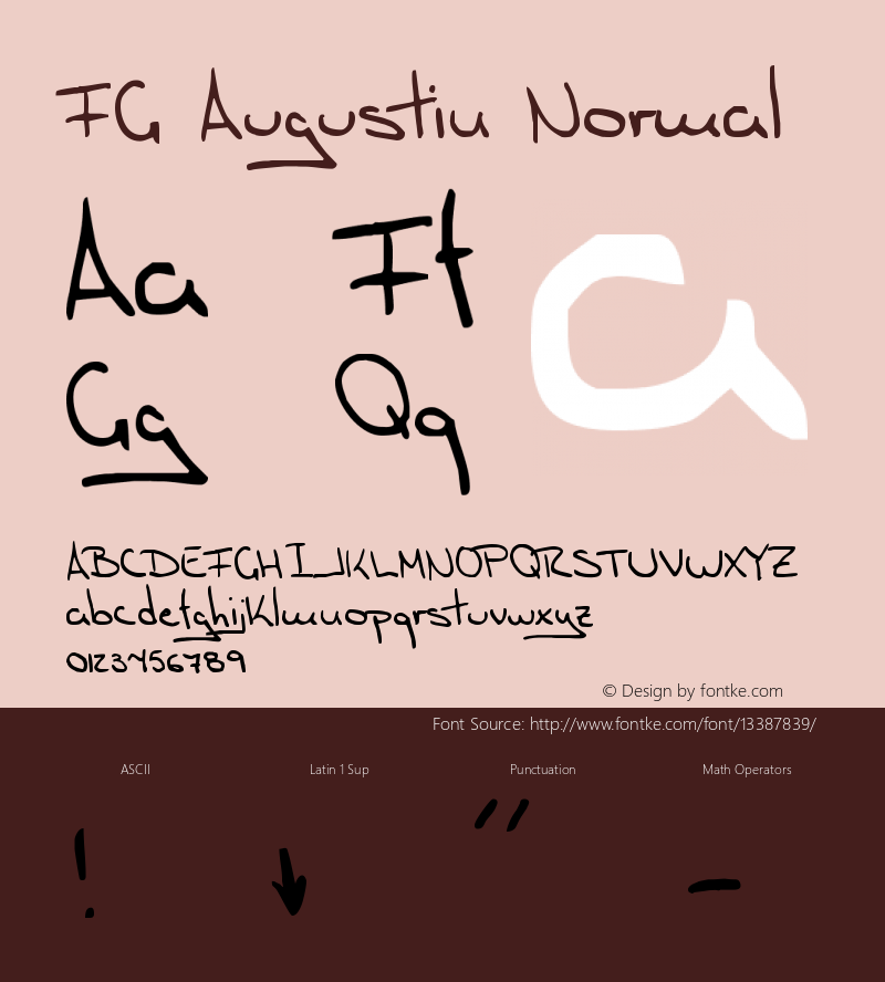 FG Augustin Normal Version 001.000 Font Sample