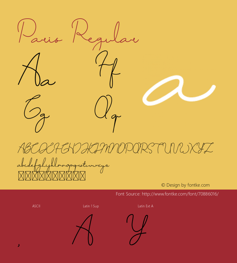 Paris Version 1.094;Fontself Maker 3.5.1 Font Sample