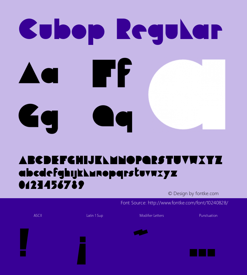 Cubop Regular 3.000 Font Sample