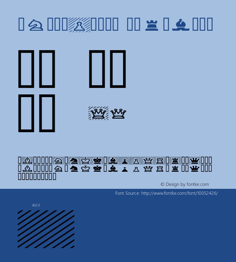 ChessPiece Extended Altsys Fontographer 4.0.3 22.05.1994 Font Sample