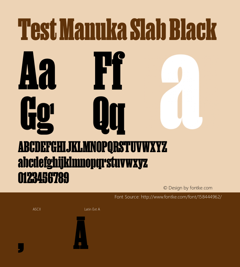 Test Manuka Slab Black Version 1.005;hotconv 1.0.116;makeotfexe 2.5.65601 Font Sample