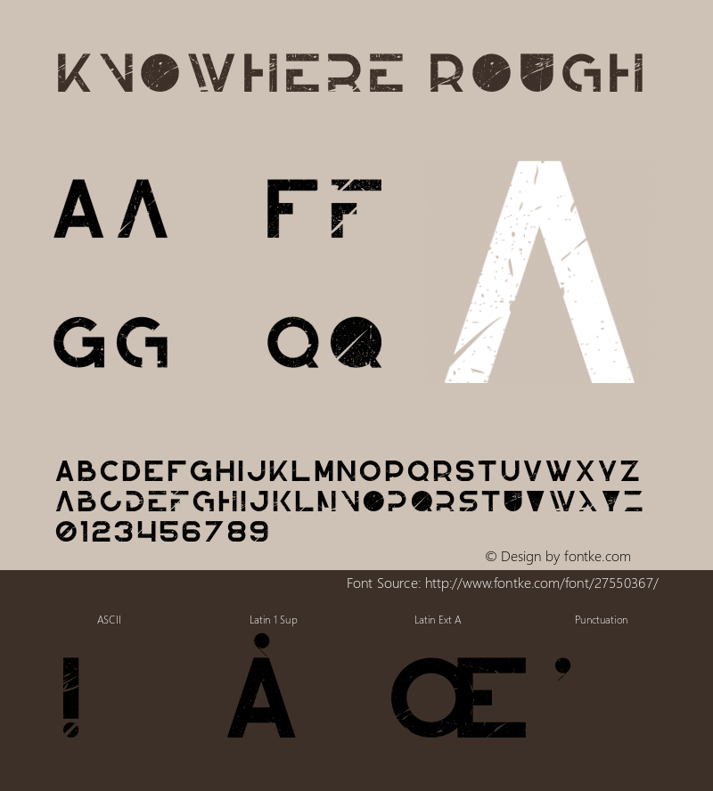 Knowhere Rough Version 1.002;Fontself Maker 3.0.0-3 Font Sample
