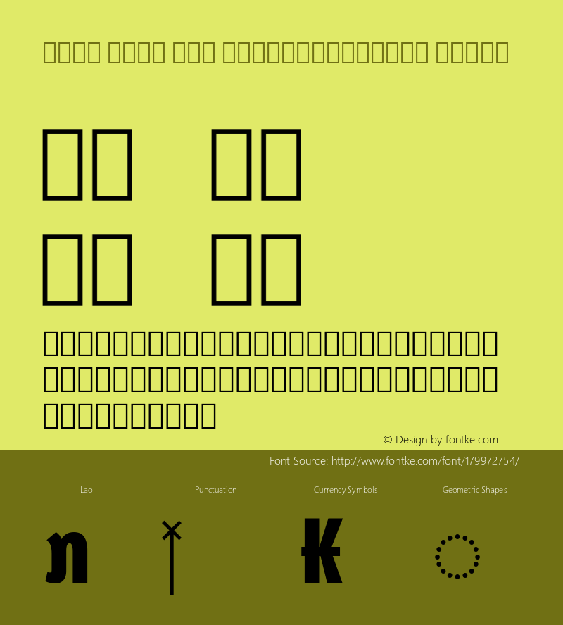 Noto Sans Lao ExtraCondensed Black Version 2.001; ttfautohint (v1.8.4) -l 8 -r 50 -G 200 -x 14 -D lao -f none -a qsq -X 