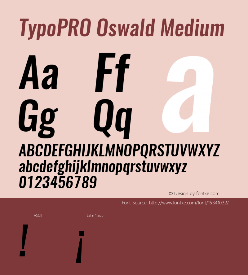 TypoPRO Oswald Medium 3.0; ttfautohint (v0.94.23-7a4d-dirty) -l 8 -r 50 -G 150 -x 0 -w 