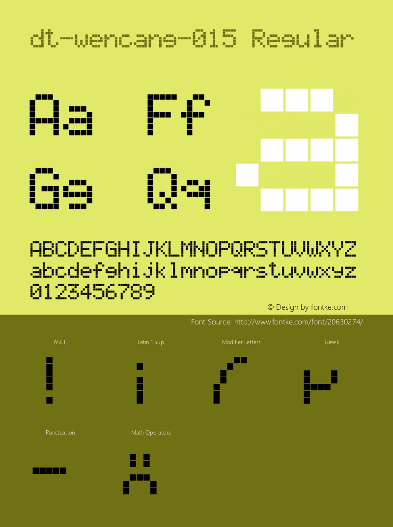 dt-wencang-015 Macromedia Fontographer 4.1 10/03/99 Font Sample