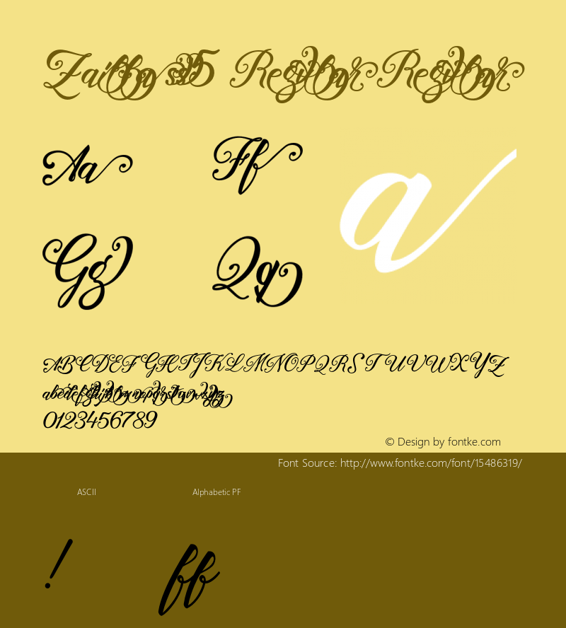 Zailla ss5 Regular Regular 1.000 Font Sample