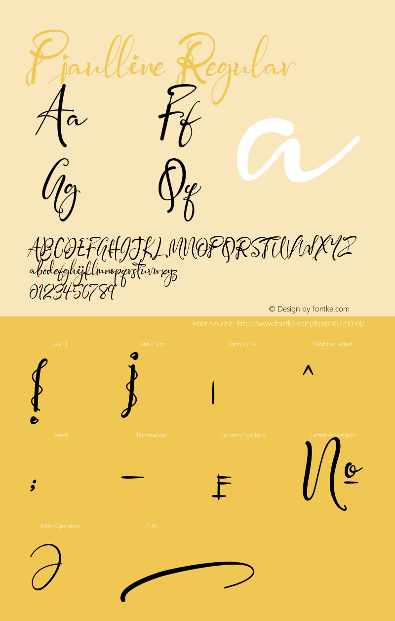 Pjaulline Version 1.00;August 21, 2020;FontCreator 11.5.0.2430 64-bit Font Sample