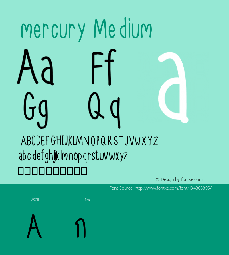 mercury Version 001.000 Font Sample