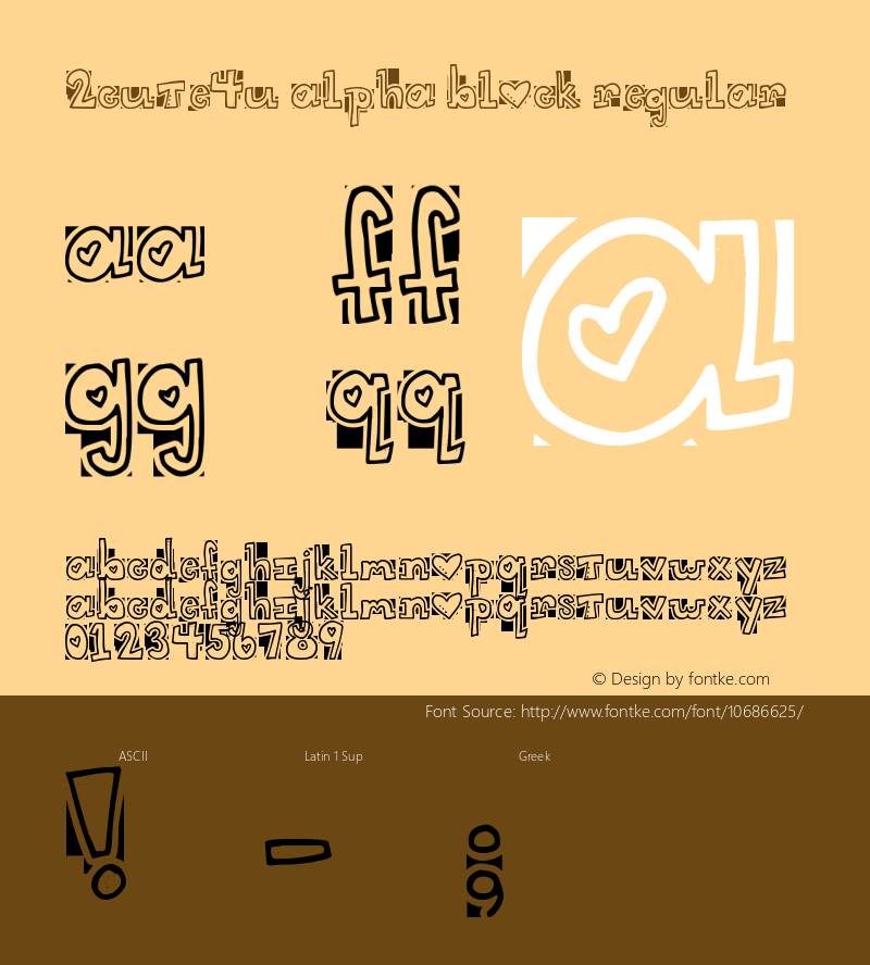 2Cute4U Alpha Block Regular Version 1.00 April 1, 2010, initial release Font Sample