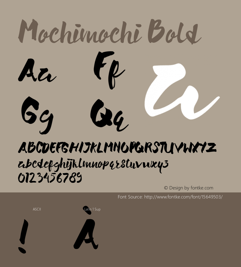 Mochimochi Bold 1.000 Font Sample