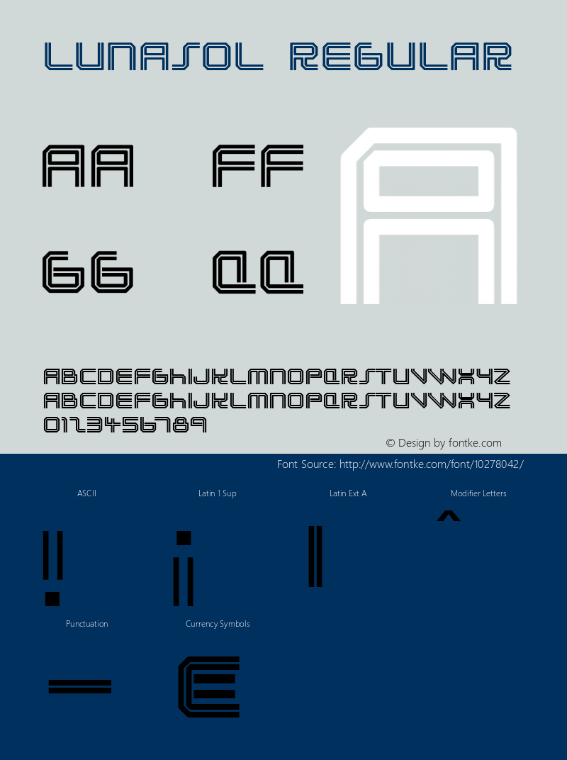 Lunasol Regular OTF 4.000;PS 001.001;Core 1.0.29 Font Sample