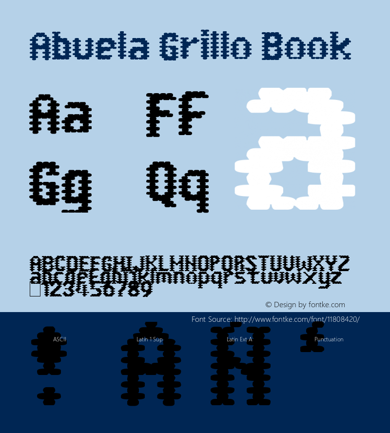 Abuela Grillo Book Version 1.00 October 27, 200 Font Sample