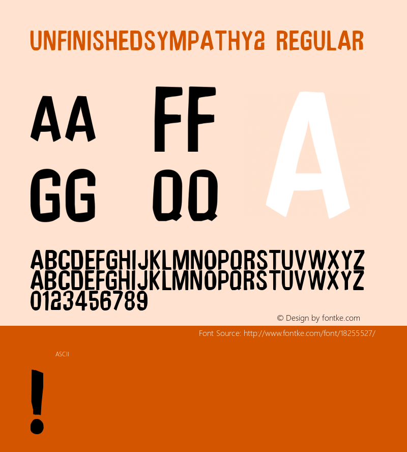 UnfinishedSympathy2 Regular 2 Font Sample