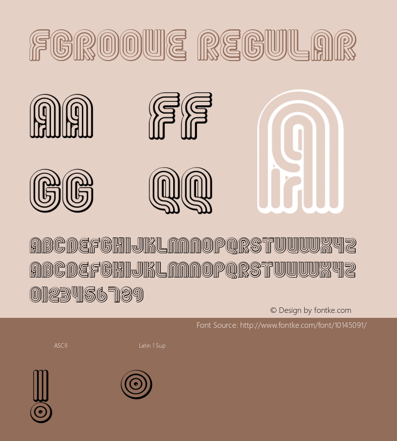 FGroove Regular Version 001.000 Font Sample