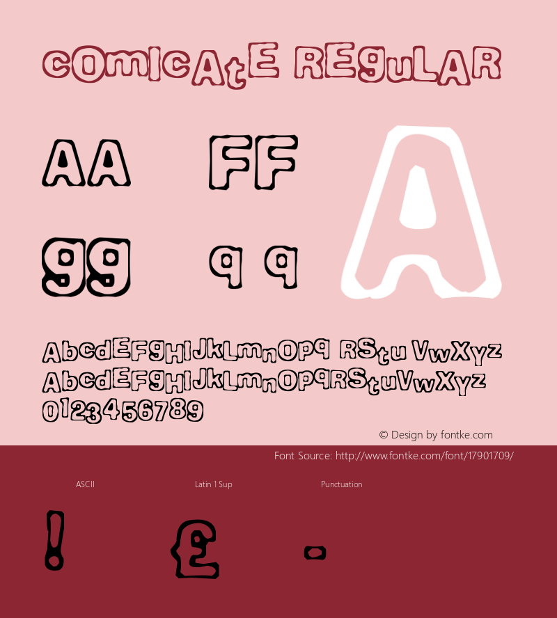 Comicate Regular .ttf Font Sample