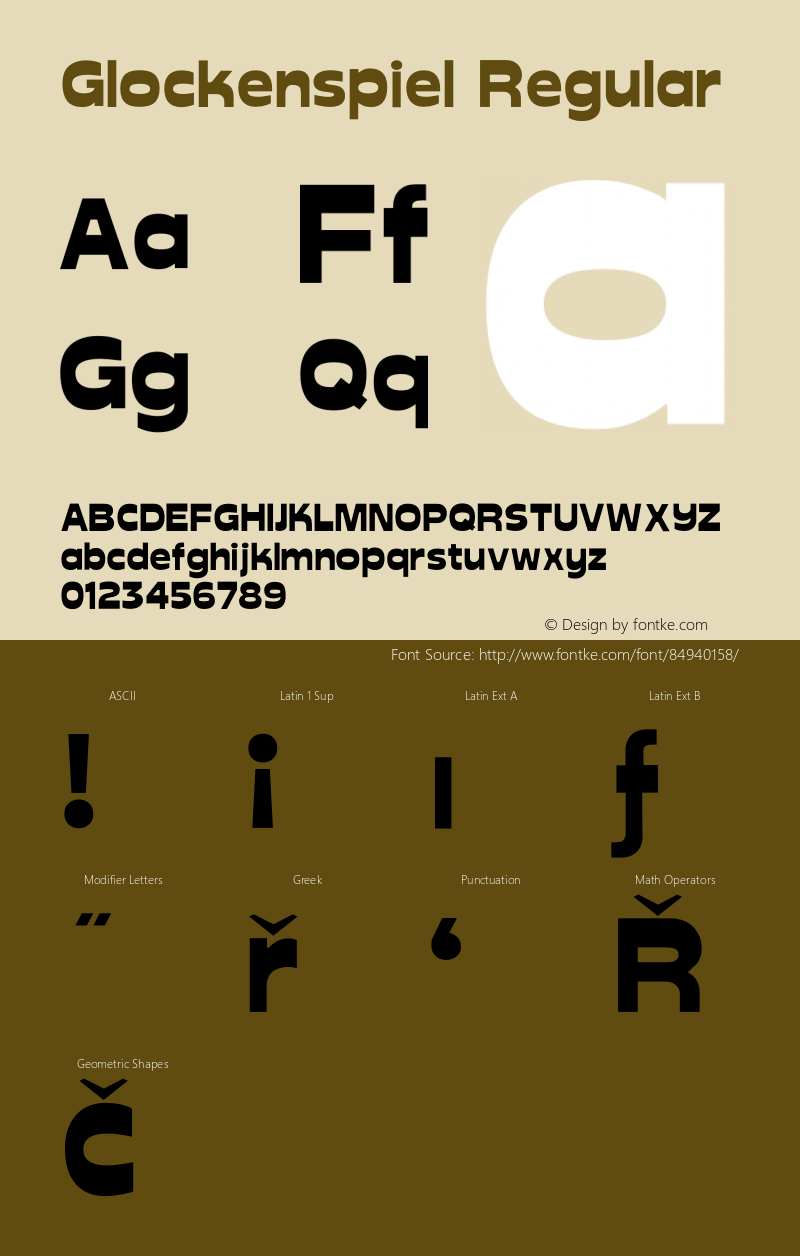 Glockenspiel Regular Altsys Fontographer 3.5  2/9/93 Font Sample