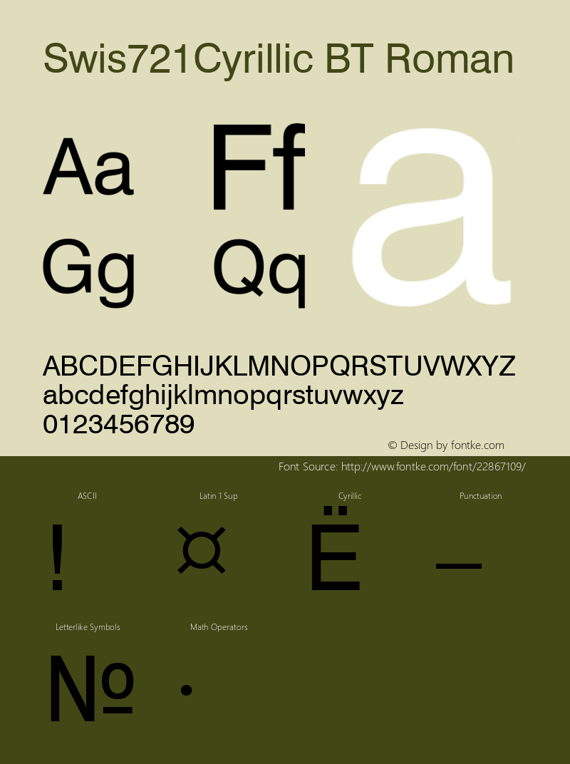 Swiss 721 Cyrillic BT mfgpctt-v1.85 Tue Sep 5 16:39:51 EDT 1995 Font Sample