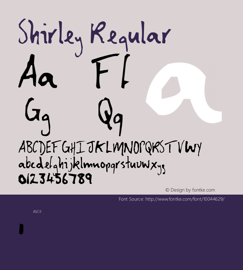 Shirley Regular Version 1.00 Font Sample
