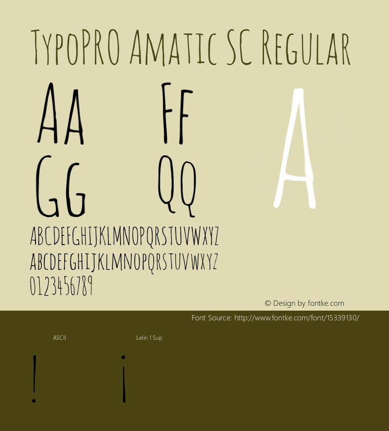 TypoPRO Amatic SC Regular Version 1.001 Font Sample