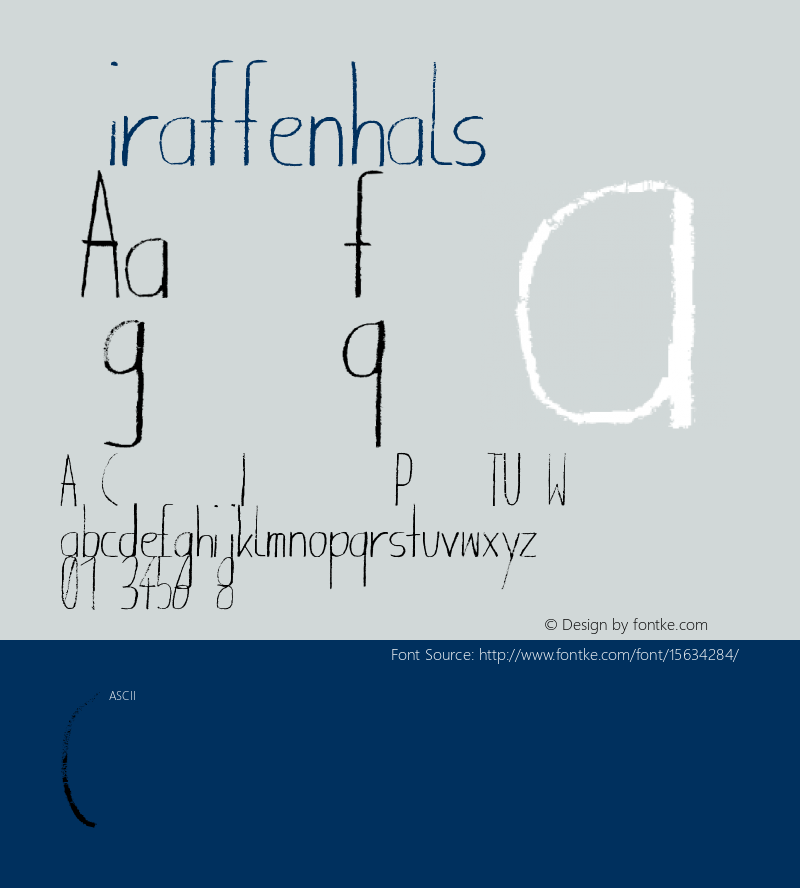 Giraffenhals ☞ Version 1.000;com.myfonts.easy.typographicdesign.giraffenhals.regular.wfkit2.version.3VMF Font Sample