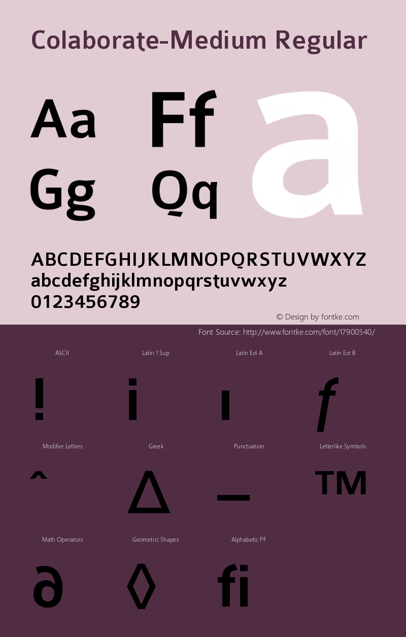 Colaborate-Medium Regular 001.000 Font Sample