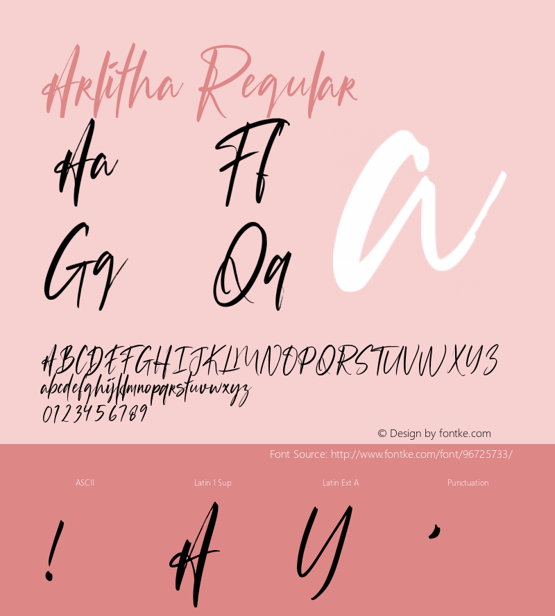 Arlitha Version 1.006;Fontself Maker 3.5.4 Font Sample