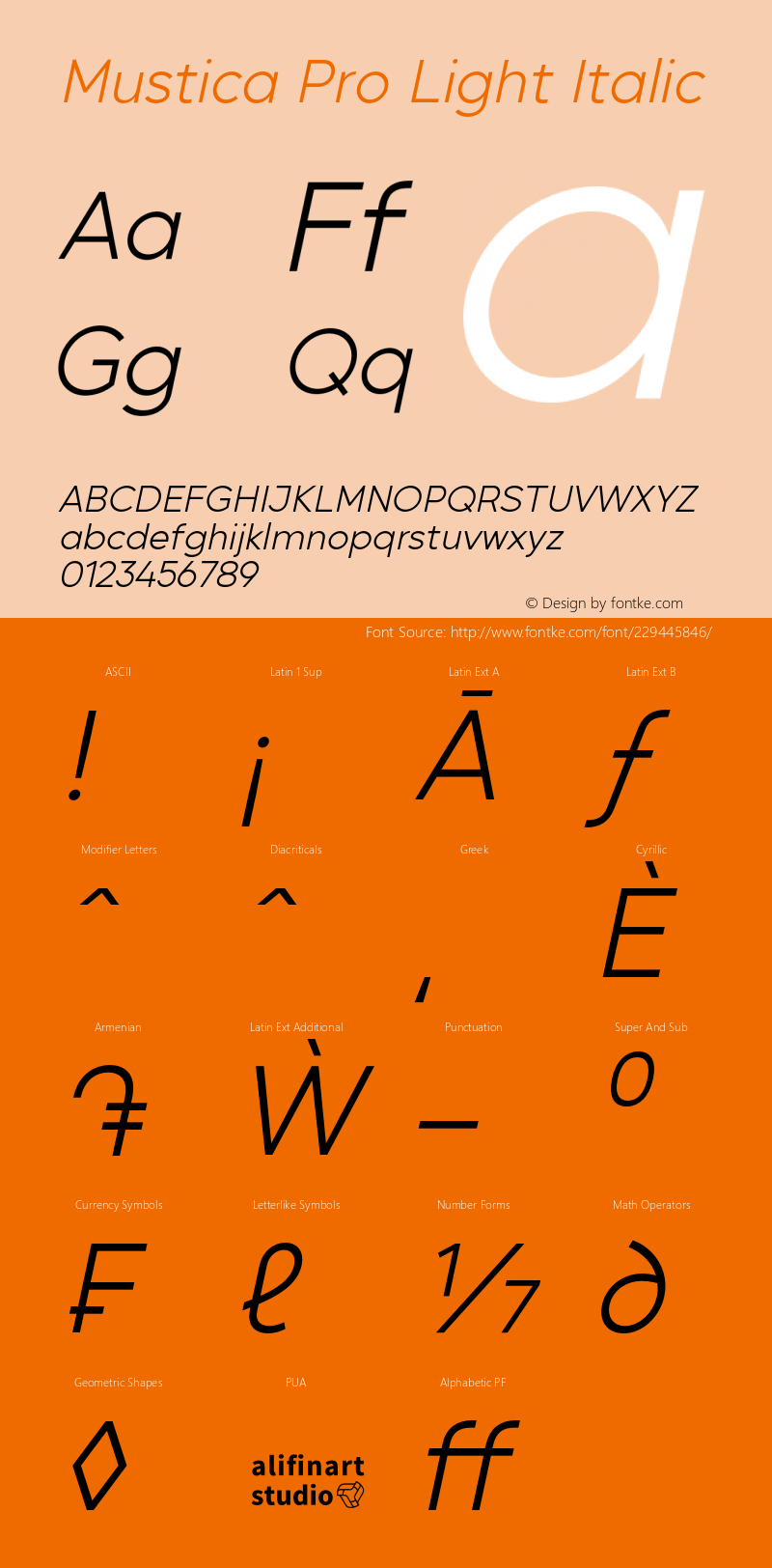 Mustica Pro Light Italic Version 1.1.4.2图片样张