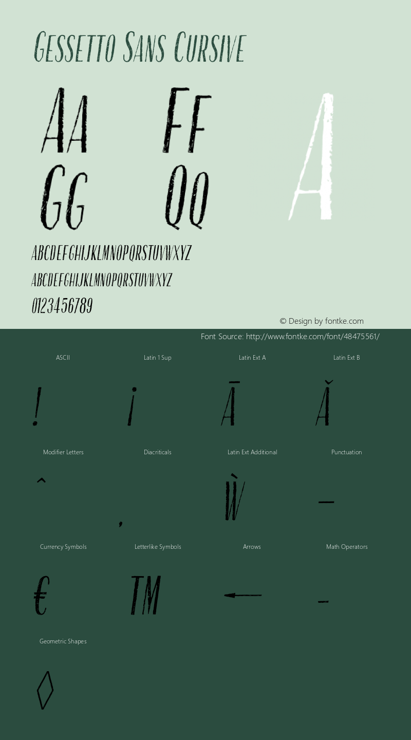 Gessetto Sans Cursive Version 1.000;PS 001.000;hotconv 1.0.88;makeotf.lib2.5.64775 Font Sample