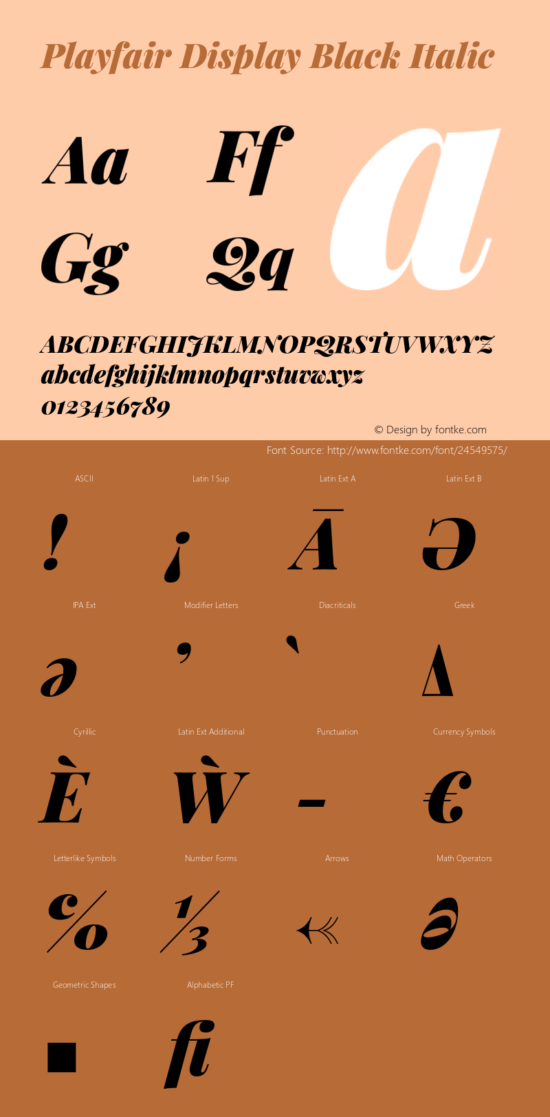 Playfair Display Black Italic Version 1.201;PS 001.201;hotconv 1.0.88;makeotf.lib2.5.64775 Font Sample