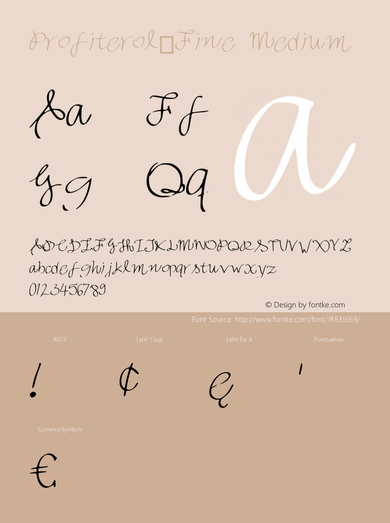 Profiterol_Fine Medium Version 001.000 Font Sample