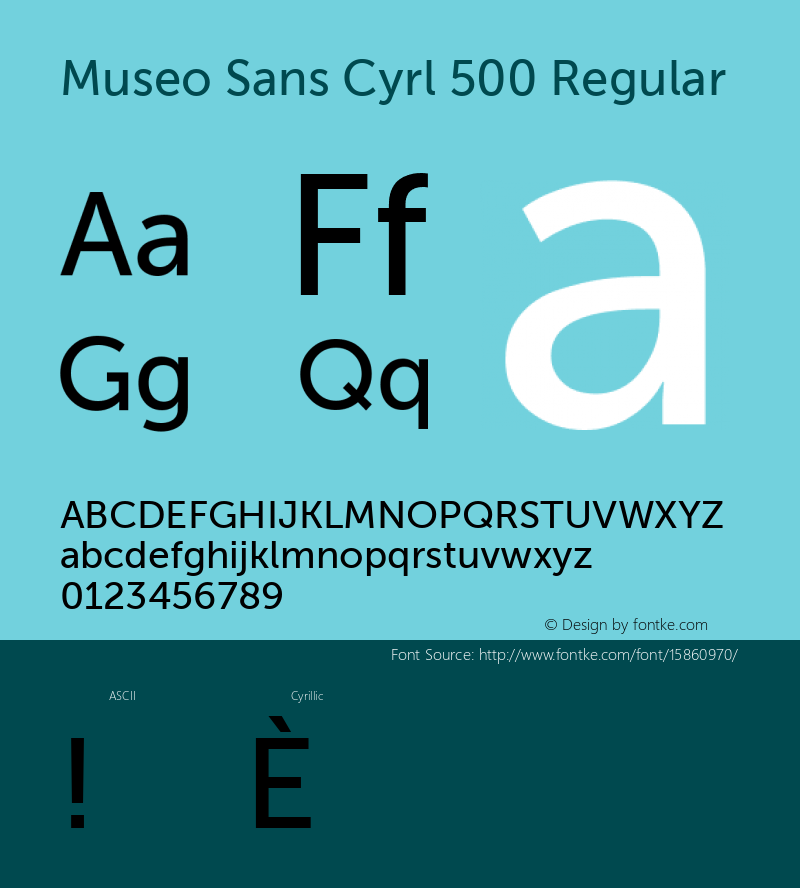 Museo Sans Cyrl 500 Regular Version 1.023; ttfautohint (v1.4.1) Font Sample