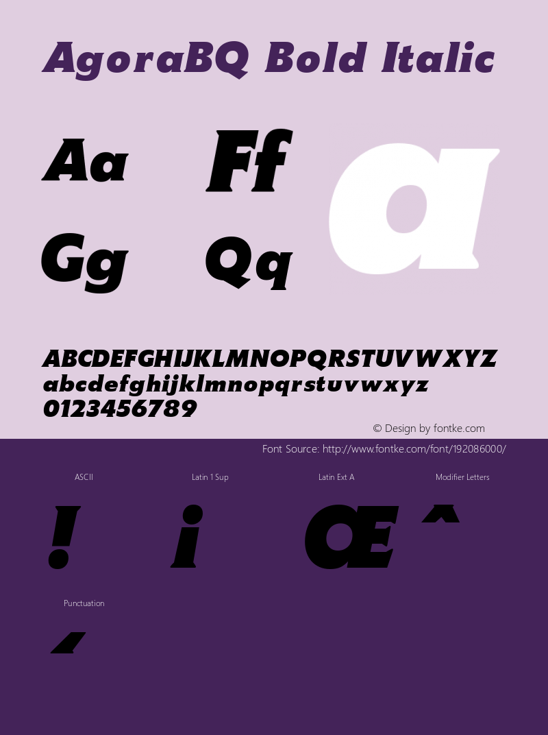 AgoraBQ Bold Italic 001.001图片样张