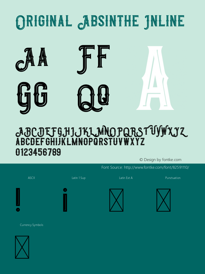 Original Absinthe Inline Version 1.00;November 11, 2019;FontCreator 12.0.0.2521 64-bit Font Sample