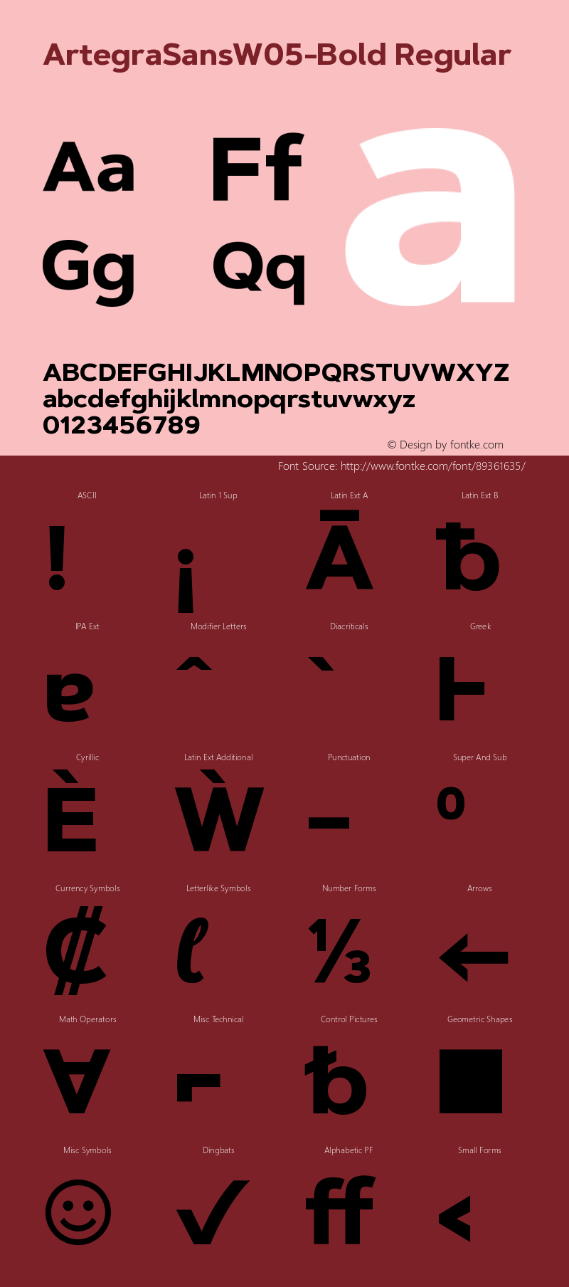 Artegra Sans W05 Bold Version 1.004 Font Sample