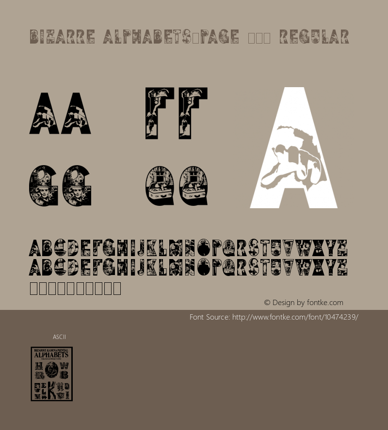 Bizarre Alphabets-Page 112 Regular Version 1.00 August 25, 2012, initial release Font Sample