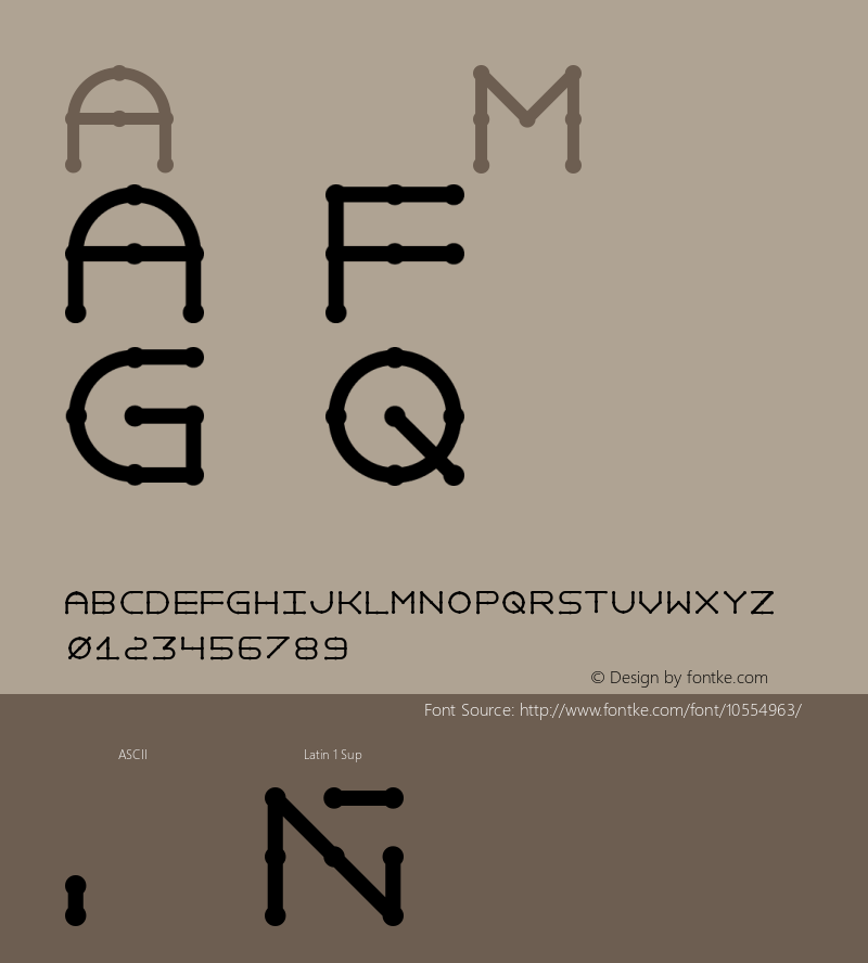 Anaglyphos Medium Version 1.00 2014 Font Sample