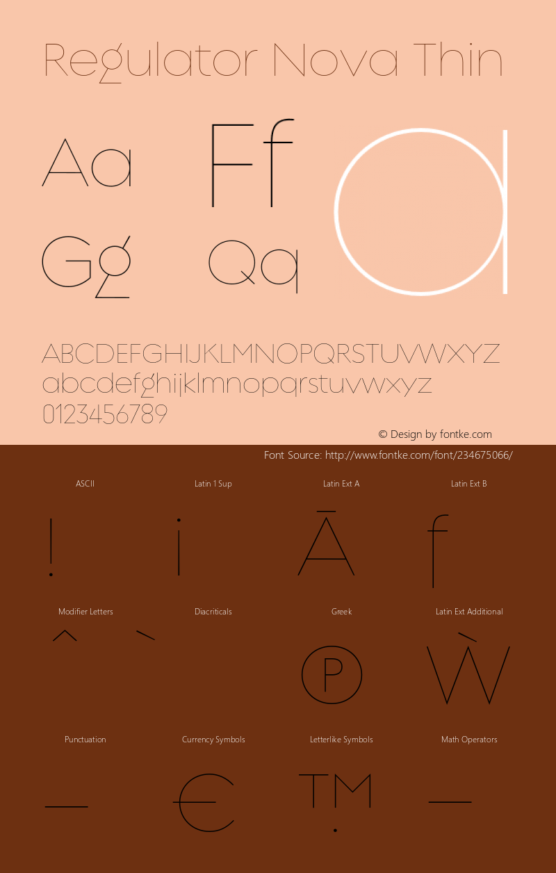 Regulator Nova Thin Version 6.000;hotconv 1.0.109;makeotfexe 2.5.65596图片样张