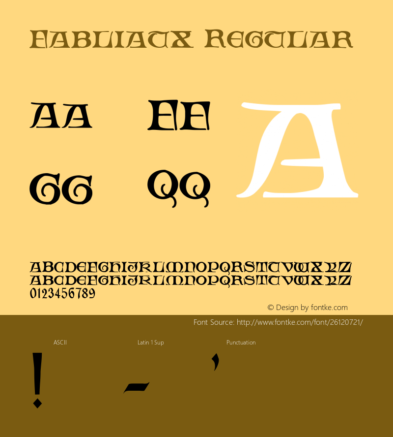 Fabliaux 001.000 Font Sample