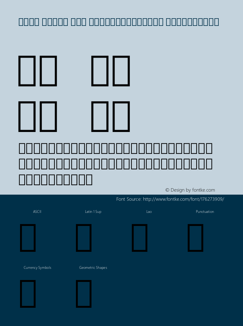 Noto Serif Lao ExtraCondensed ExtraLight Version 2.000图片样张