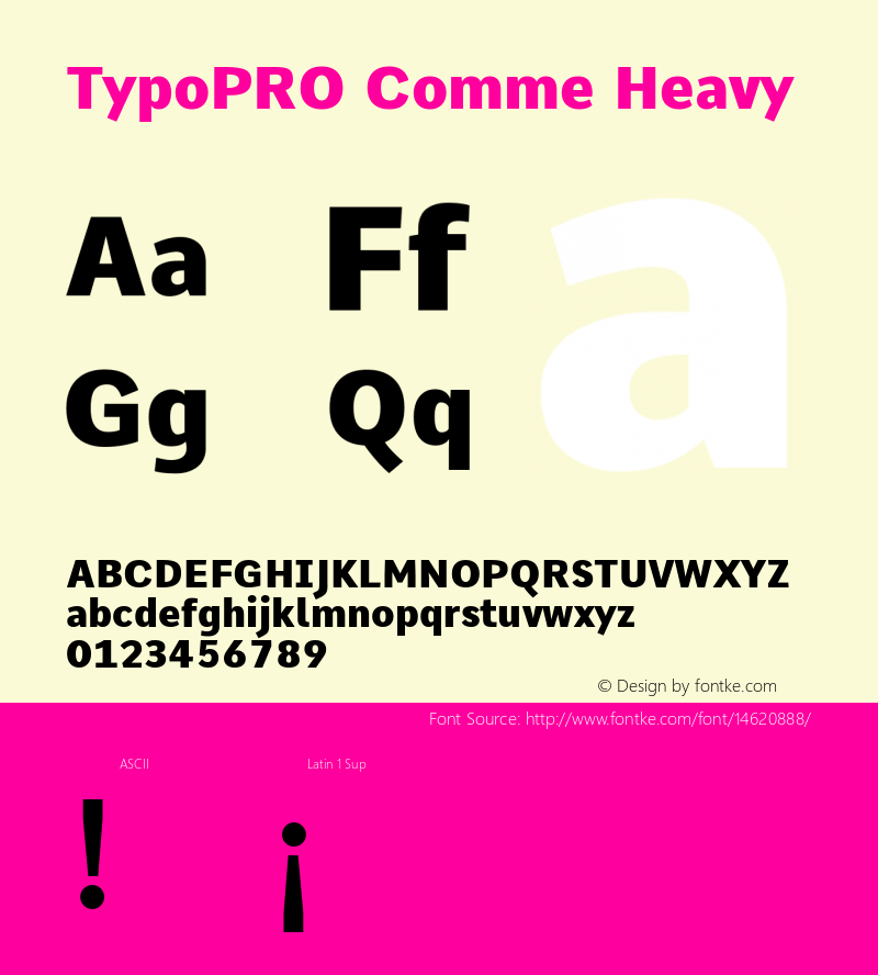 TypoPRO Comme Heavy Version 2; ttfautohint (v1.00rc1.2-2d82) -l 6 -r 72 -G 200 -x 0 -D latn -f none -w G Font Sample